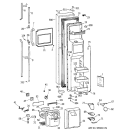FREEZER DOOR Diagram and Parts List for TFX30PRYFBB  General Electric Refrigerator