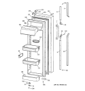 FRESH FOOD DOOR Diagram and Parts List for TFX30PRYFBB  General Electric Refrigerator