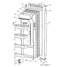 FRESH FOOD DOOR Diagram and Parts List for TPG21BRXFBB  General Electric Refrigerator
