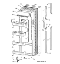 FRESH FOOD DOOR Diagram and Parts List for TPG21PRXFWW  General Electric Refrigerator