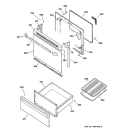 DOOR & DRAWER PARTS Diagram and Parts List for JBP63SV3AD  General Electric Range