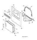 CABINET FRONT Diagram and Parts List for DLLR113ET1WB  General Electric Dryer