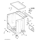CABINET Diagram and Parts List for DWLR473GT1WB  General Electric Dryer