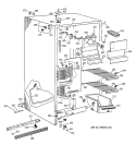 FREEZER SECTION Diagram and Parts List for TFJ22JAZBWW  General Electric Refrigerator