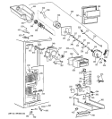 FREEZER SECTION Diagram and Parts List for TFJ28PFZCAA  General Electric Refrigerator