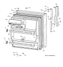 FRESH FOOD DOOR Diagram and Parts List for TBG18DAYJRAA  General Electric Refrigerator