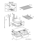 SHELF PARTS Diagram and Parts List for TBG18DAYJRAA  General Electric Refrigerator