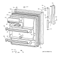 FRESH FOOD DOOR Diagram and Parts List for TBG18JAYJRAA  General Electric Refrigerator
