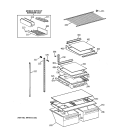 SHELF PARTS Diagram and Parts List for TBG18JAYJRAA  General Electric Refrigerator