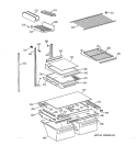 SHELF PARTS Diagram and Parts List for TBG21DAYJRWW  General Electric Refrigerator