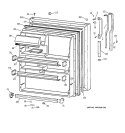 FRESH FOOD DOOR Diagram and Parts List for TBG21JAYJRWW  General Electric Refrigerator