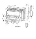 FREEZER DOOR Diagram and Parts List for TBG24JAYFRWW  General Electric Refrigerator