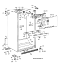 CABINET PARTS Diagram and Parts List for TBH18DAXURWW  General Electric Refrigerator