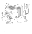 FREEZER DOOR Diagram and Parts List for TBH19ZAZMRWW  General Electric Refrigerator