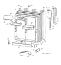 FRESH FOOD DOOR Diagram and Parts List for TBH19ZAZMRWW  General Electric Refrigerator