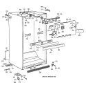 CABINET PARTS Diagram and Parts List for TBH19ZAZMRWW  General Electric Refrigerator