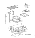 SHELF PARTS Diagram and Parts List for TBH19ZAZMRWW  General Electric Refrigerator