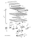 COMPARTMENT SEPARATOR PARTS Diagram and Parts List for TBT18JAXURWW  General Electric Refrigerator