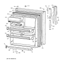 FRESH FOOD DOOR Diagram and Parts List for TBT21JAXTRWW  General Electric Refrigerator