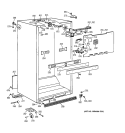 CABINET PARTS Diagram and Parts List for TBT21JAXTRWW  General Electric Refrigerator