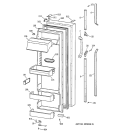 FRESH FOOD DOOR Diagram and Parts List for TFX28PRZCBB  General Electric Refrigerator
