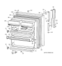 FRESH FOOD DOOR Diagram and Parts List for TBT25JAXKRAA  General Electric Refrigerator