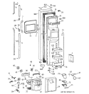 FREEZER DOOR Diagram and Parts List for TPG24PFZCBB  General Electric Refrigerator