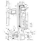FREEZER DOOR Diagram and Parts List for TPG24PRZCBB  General Electric Refrigerator