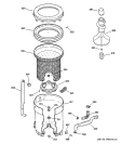 TUB, BASKET & AGITATOR Diagram and Parts List for WMSR2100TAWW  General Electric Washer