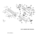 CONTROLS & BACKSPLASH Diagram and Parts List for WBXR1060TAAA  General Electric Washer