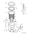 TUB, BASKET & AGITATOR Diagram and Parts List for WBXR1060TAAA  General Electric Washer