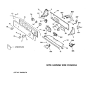 CONTROLS & BACKSPLASH Diagram and Parts List for WDSR4110TAWW  General Electric Washer
