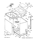 CABINET, COVER & FRONT PANEL Diagram and Parts List for WCCB1030TAAC  General Electric Washer