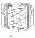 DOORS Diagram and Parts List for TFK20JAAAAA  General Electric Refrigerator