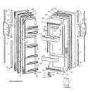 DOORS Diagram and Parts List for TFK22JAAAAA  General Electric Refrigerator