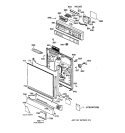 ESCUTCHEON & DOOR ASSEMBLY Diagram and Parts List for HDA300Y-71BA  Hotpoint Dishwasher