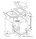 CABINET, COVER & FRONT PANEL Diagram and Parts List for VBSR1070T5WW  Hotpoint Washer