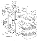 FRESH FOOD SECTION Diagram and Parts List for CSX20KWXDWH  Hotpoint Refrigerator