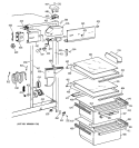 FRESH FOOD SECTION Diagram and Parts List for CSX22GRXDWW  Hotpoint Refrigerator