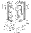 DOORS Diagram and Parts List for CSX25GRYDWW  Hotpoint Refrigerator