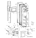 FREEZER DOOR Diagram and Parts List for CSX27DRXDAA  Hotpoint Refrigerator