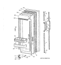 FRESH FOOD DOOR Diagram and Parts List for CSX27DRXDAA  Hotpoint Refrigerator