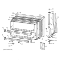 FREEZER DOOR Diagram and Parts List for CTT21GAXGRAA  Hotpoint Refrigerator