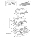 SHELF PARTS Diagram and Parts List for CTT21GAXGRAA  Hotpoint Refrigerator