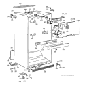 CABINET PARTS Diagram and Parts List for CTG25GAXGRWW  Hotpoint Refrigerator