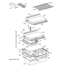 SHELF PARTS Diagram and Parts List for CTG25GAXGRWW  Hotpoint Refrigerator