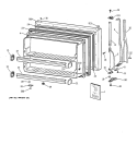 FREEZER DOOR Diagram and Parts List for CTK18GAXMRAA  Hotpoint Refrigerator