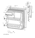 FRESH FOOD DOOR Diagram and Parts List for CTK18GAXMRAA  Hotpoint Refrigerator