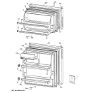 DOORS Diagram and Parts List for CTX16CYYDRWH  Hotpoint Refrigerator