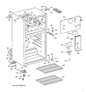 CABINET Diagram and Parts List for CTX14LYXLRWH  Hotpoint Refrigerator
